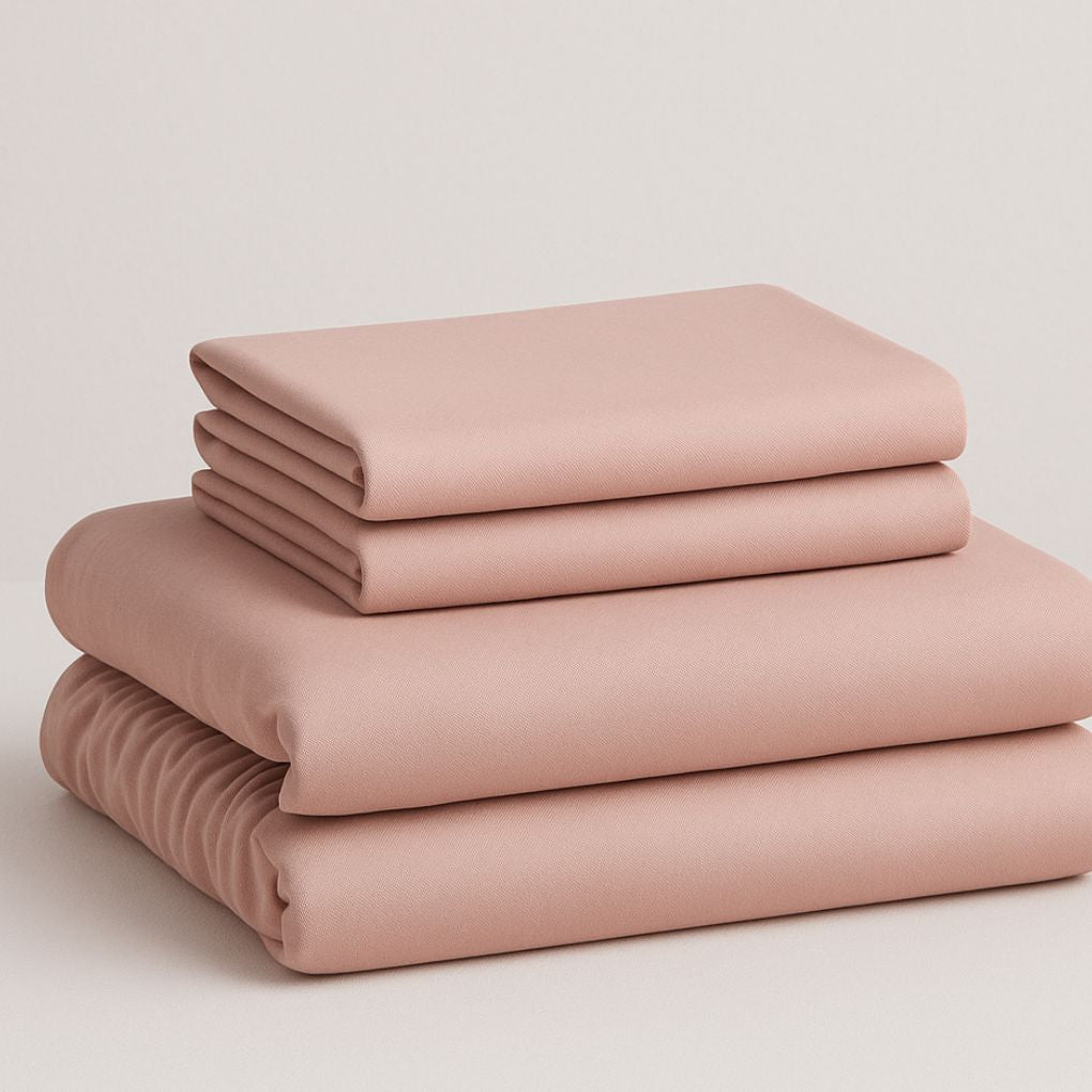 Luxury Organic Cotton Fitted Sheet – Blush Dusk
