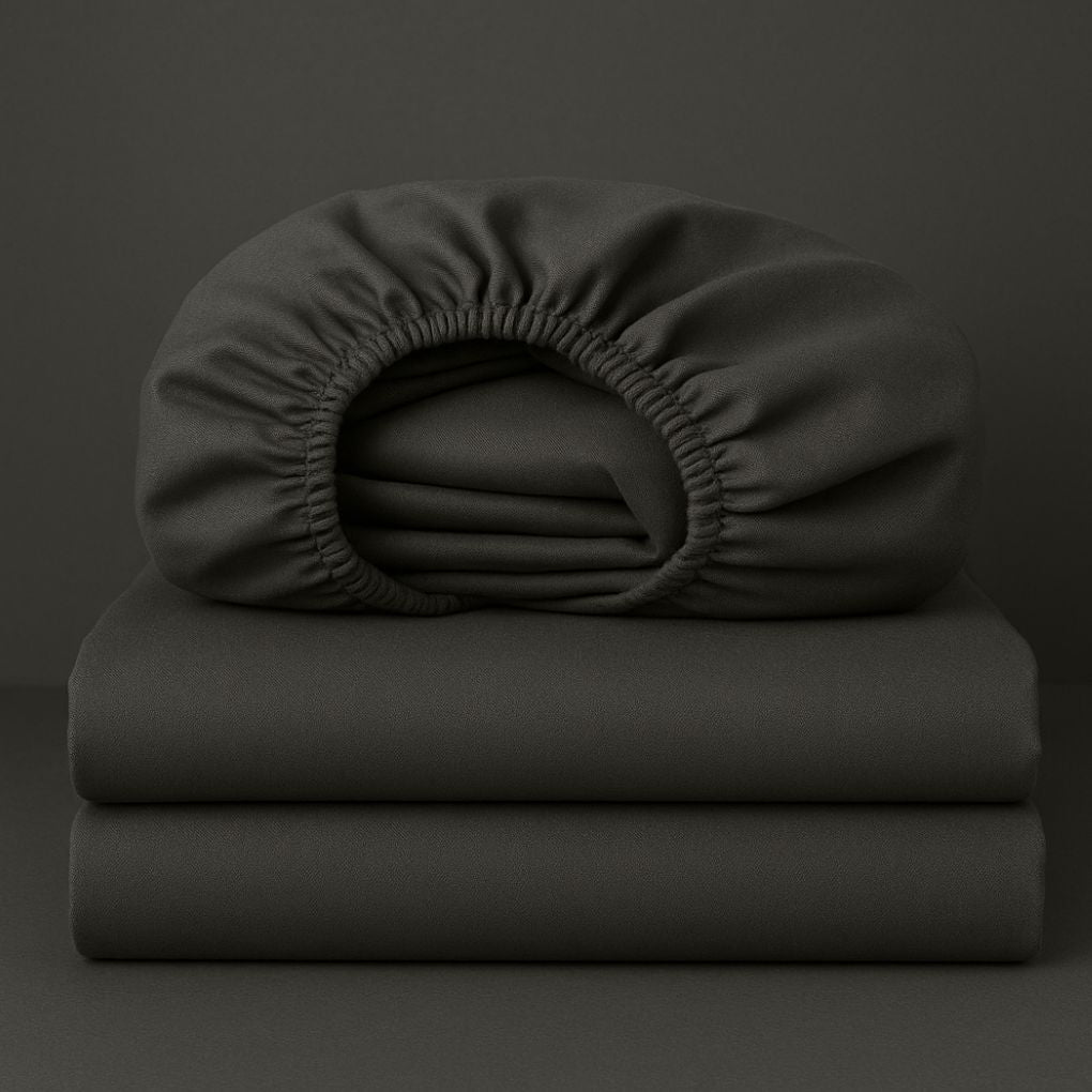 Charcoal Grey Organic Cotton Sheet Set – Queen | Luxury Bedding Australia | Kottonk®