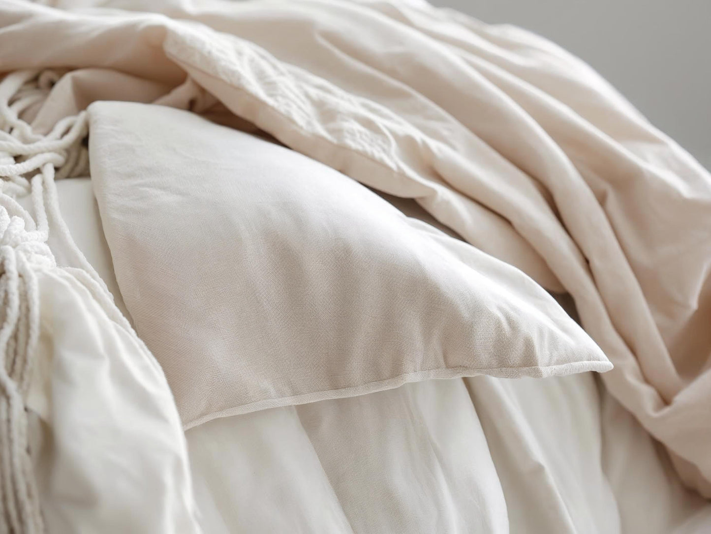 Kottonk Oyster Shell 100% Linen Quilt Cover – Soft Neutral Luxury Bedding for Effortless Elegance