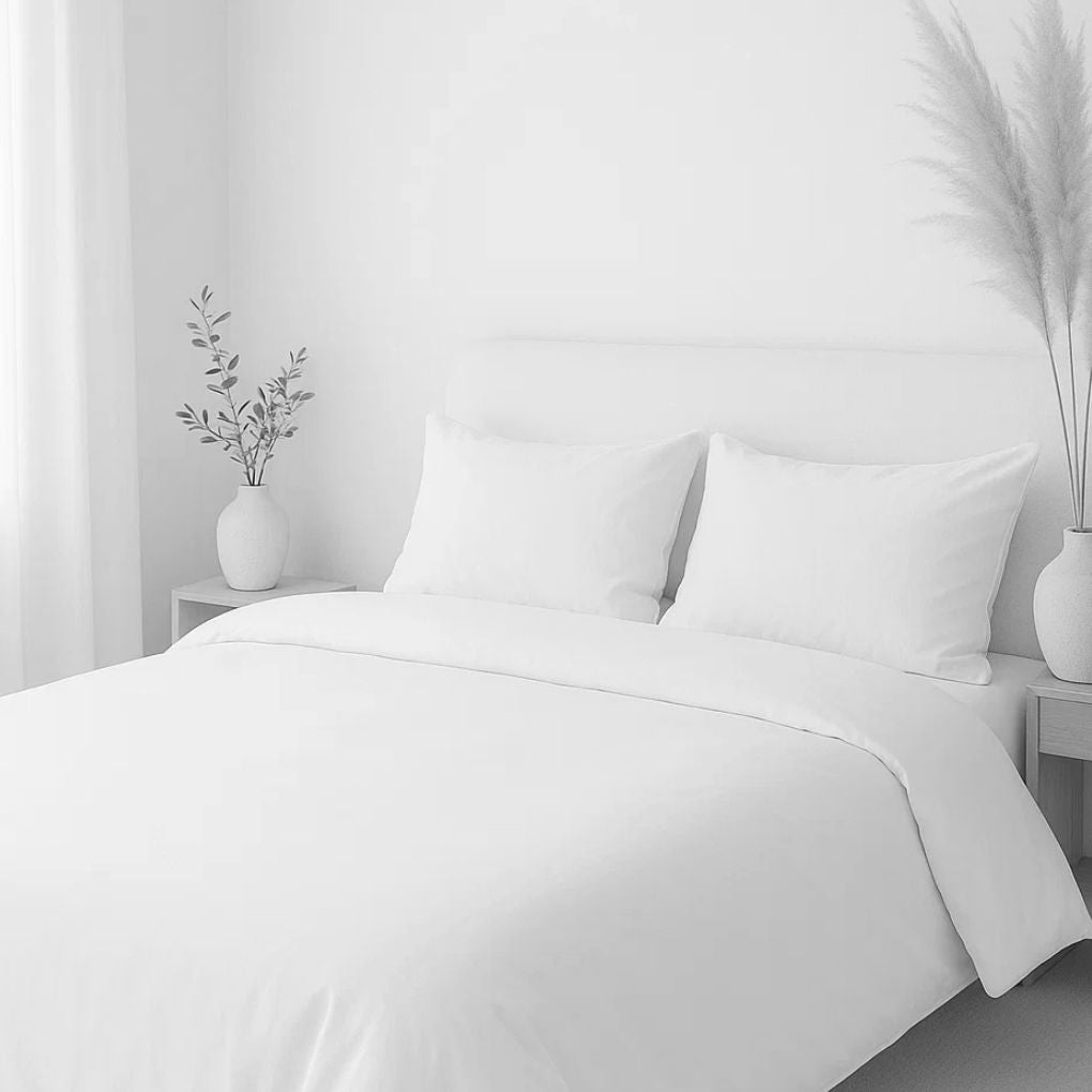 Kottonk organic cotton quilt cover in Cloud White – luxury bedding Australia