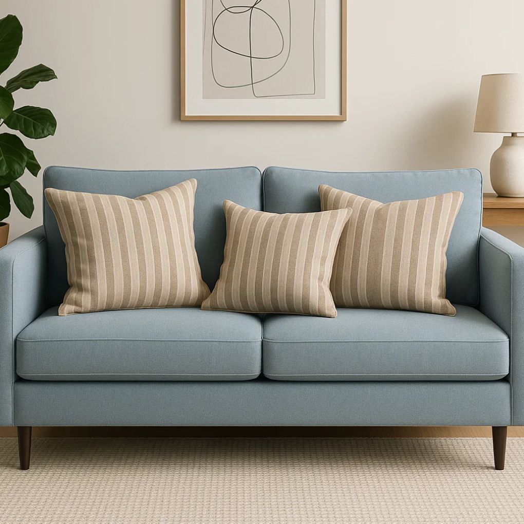 Organic Cotton Cushion – Harvest Beige | Luxury Throw Pillow for Modern Interiors