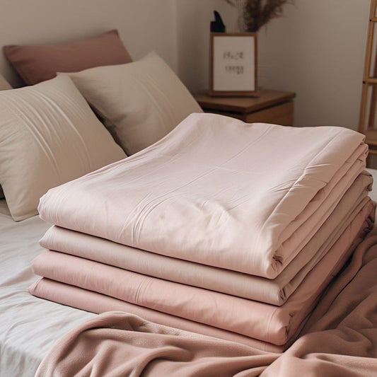 Luxury Organic Cotton Flat Sheet – Blush Dusk