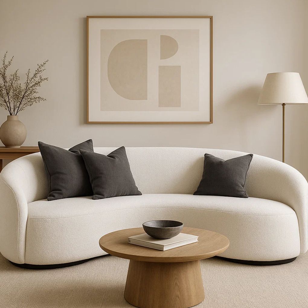 Organic Cotton Cushion – Harvest Beige | Luxury Throw Pillow for Modern Interiors