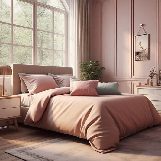 Blush pink organic quilt cover – luxury cotton bedding by Kottonk