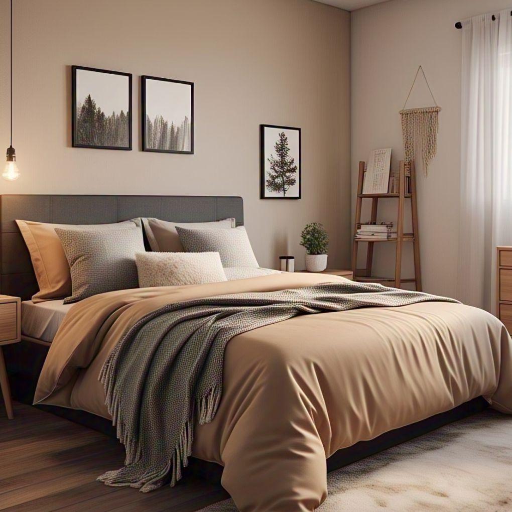 Clay-toned beige quilt cover – 100% organic cotton by Kottonk