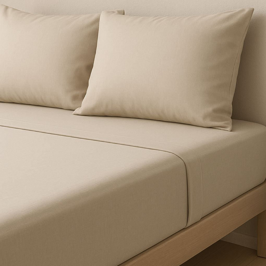 Luxury Organic Cotton Fitted Sheet – Harvest Beige