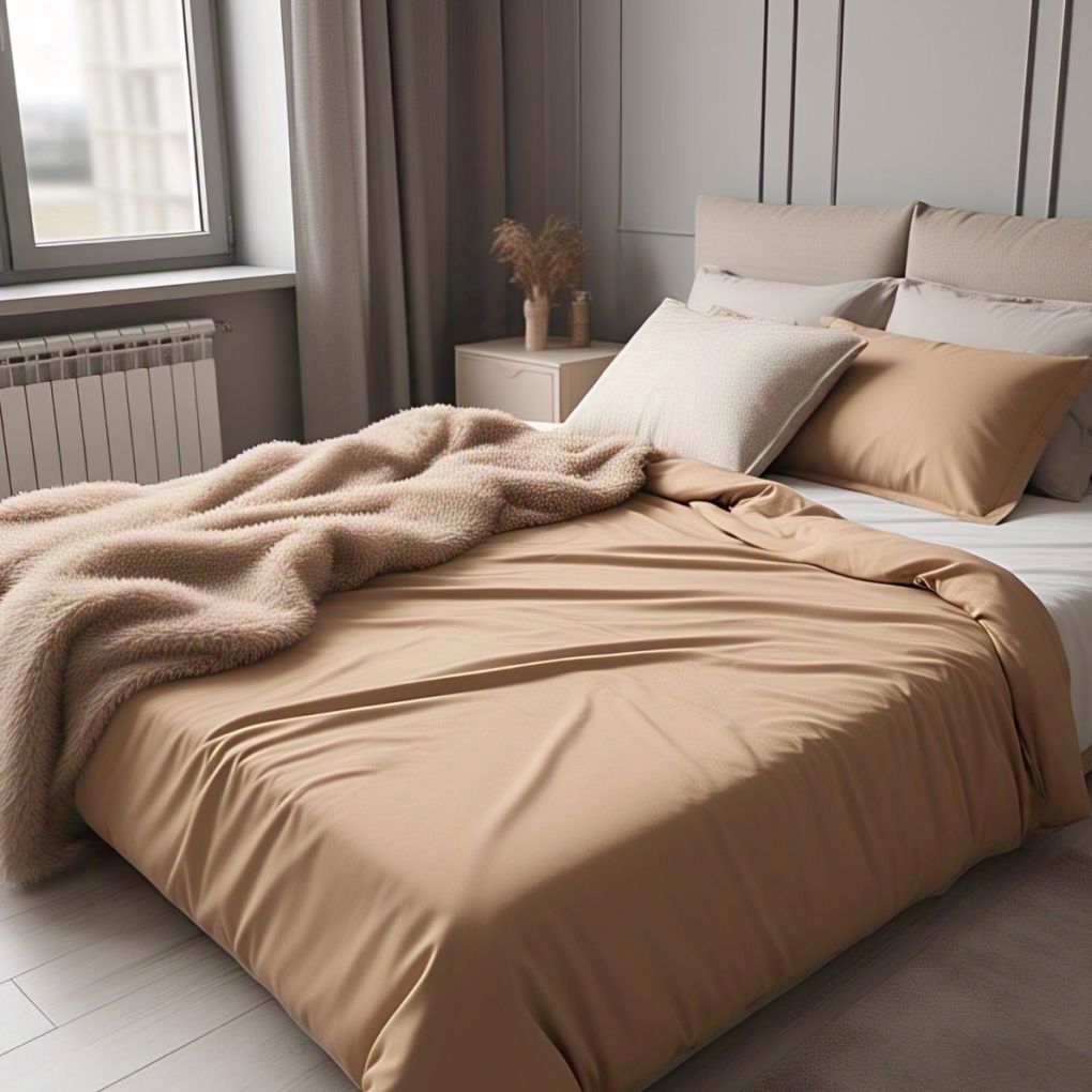 Beige Harvest 100% Organic Cotton Bedsheet Set – Queen | Fitted, Flat & Pillowcases | Luxury Bedding Australia – Kottonk®