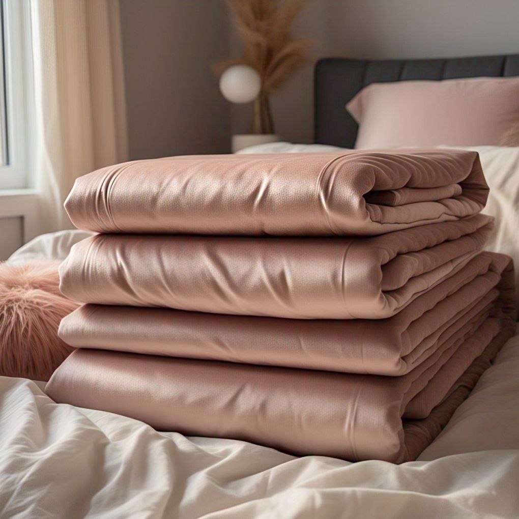 Luxury Organic Cotton Flat Sheet – Blush Dusk