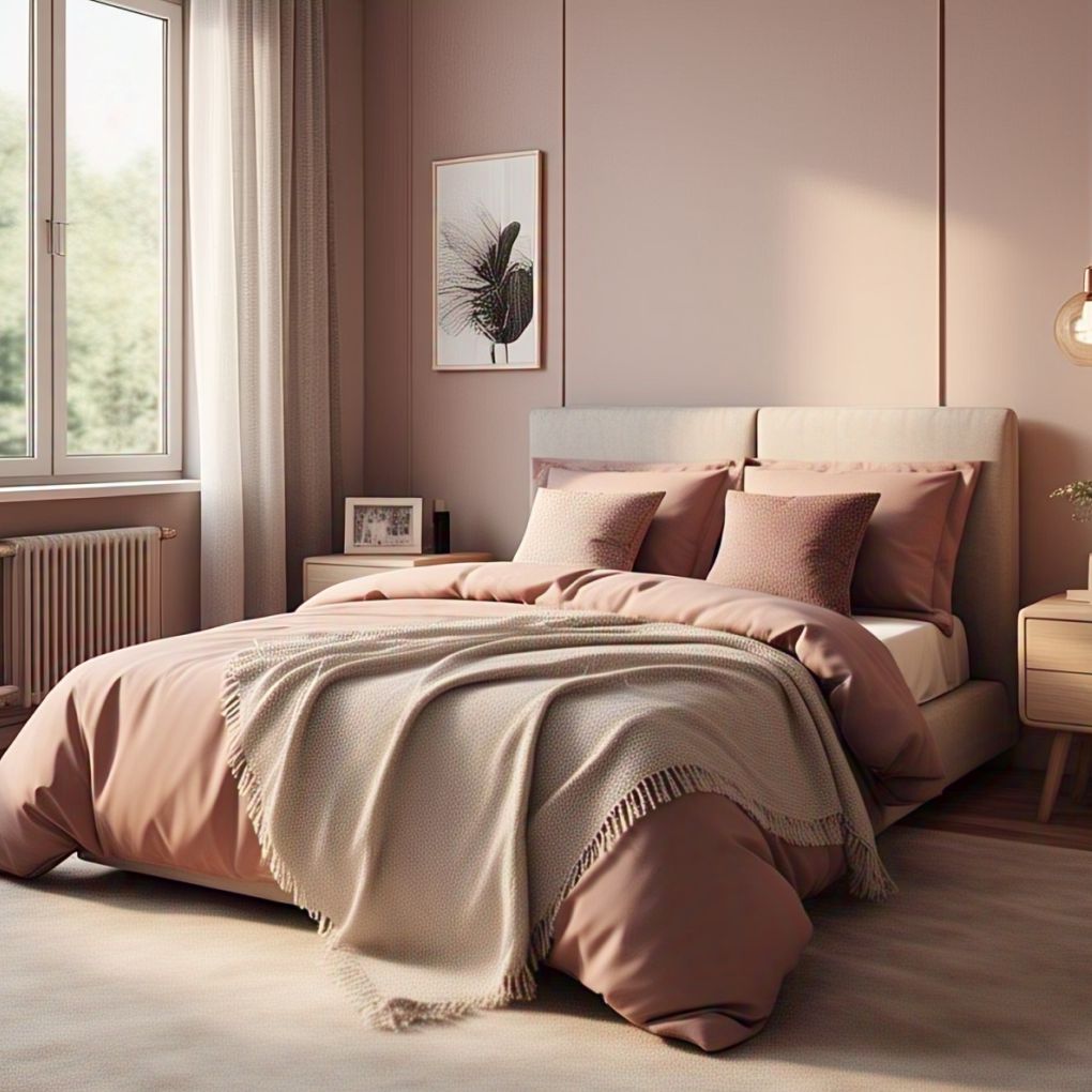 Blush pink organic quilt cover – luxury cotton bedding by Kottonk