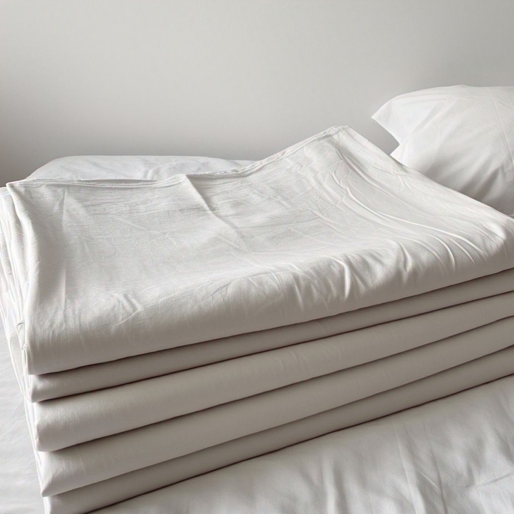 White Cloud  100% Organic Cotton Bedsheet Set | Fitted, Flat & Pillowcases | Luxury Bedding Australia – Kottonk®
