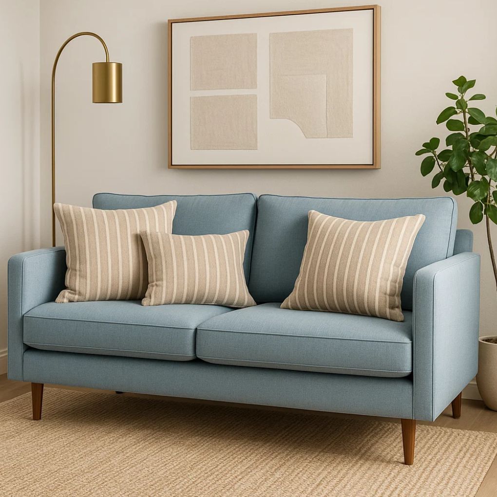 Organic Cotton Cushion – Harvest Beige | Luxury Throw Pillow for Modern Interiors