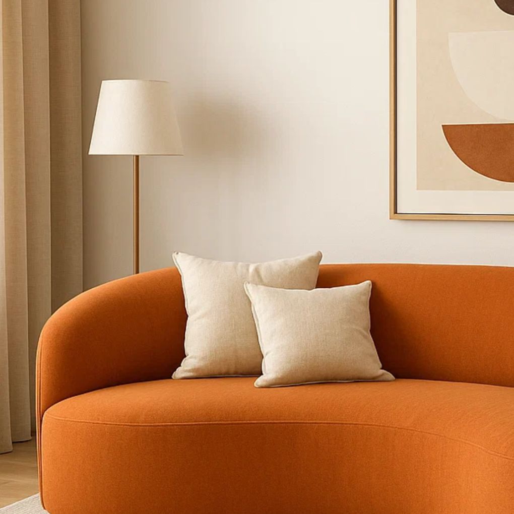 Organic Cotton Cushion – Harvest Beige | Luxury Throw Pillow for Modern Interiors