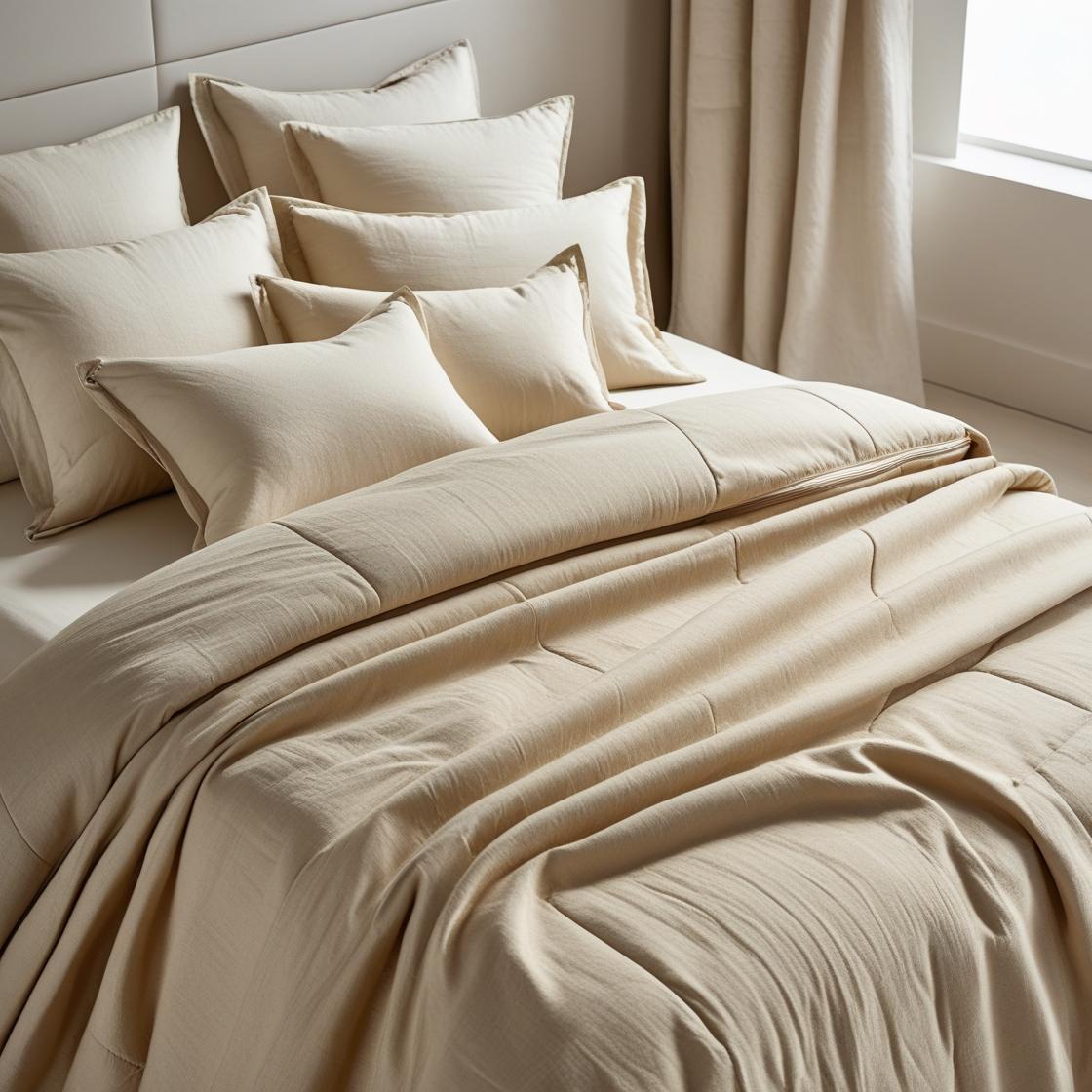 Soft Harvest Beige quilt cover made from 100% organic cotton – Kottonk bedding