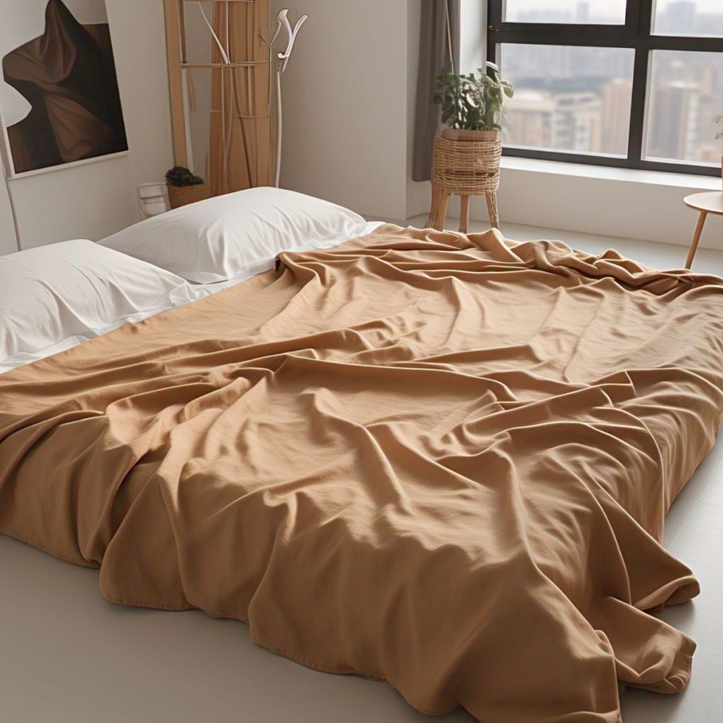 Luxury Organic Cotton Flat Sheet – Harvest Beige