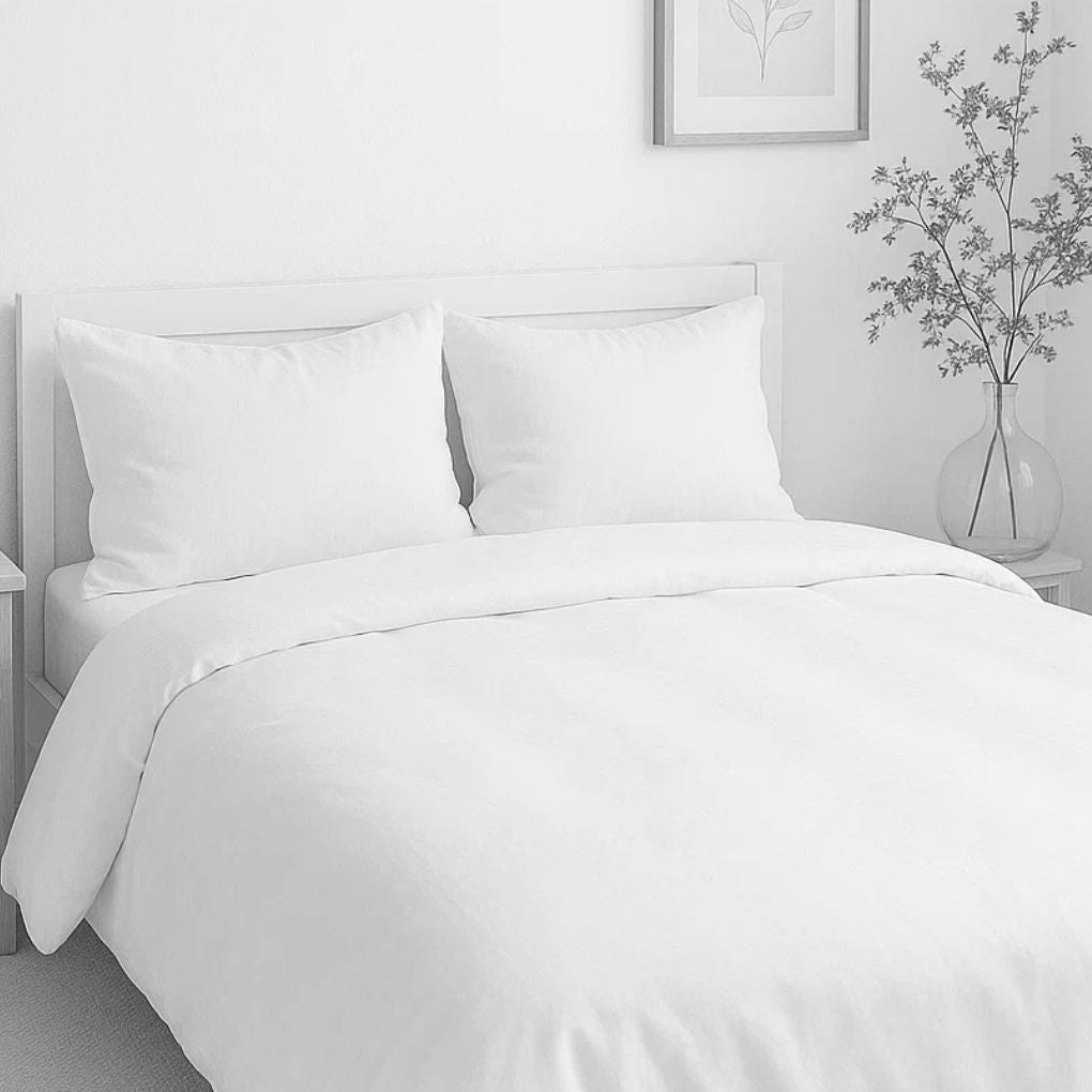 Kottonk organic cotton quilt cover in Cloud White – luxury bedding Australia
