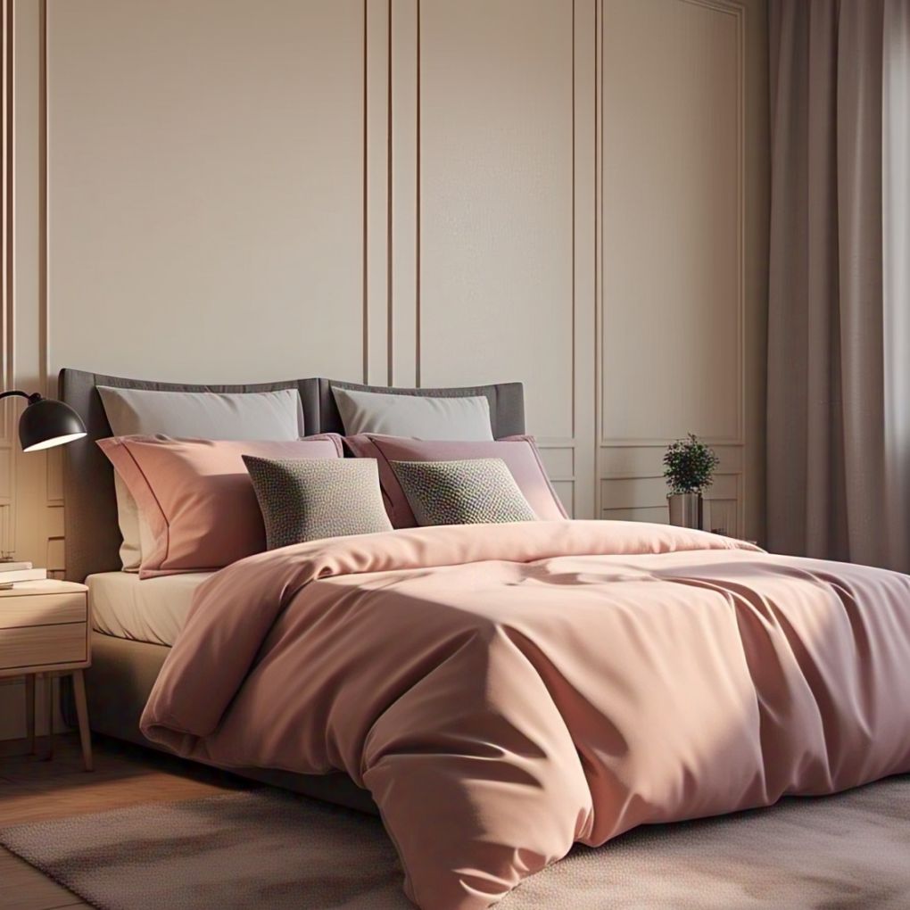 Dusty Rose organic quilt cover – Kottonk luxury pink bedding set