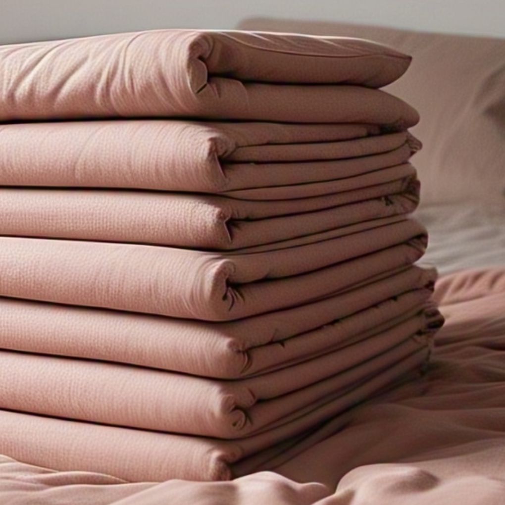 Luxury Organic Cotton Flat Sheet – Blush Dusk