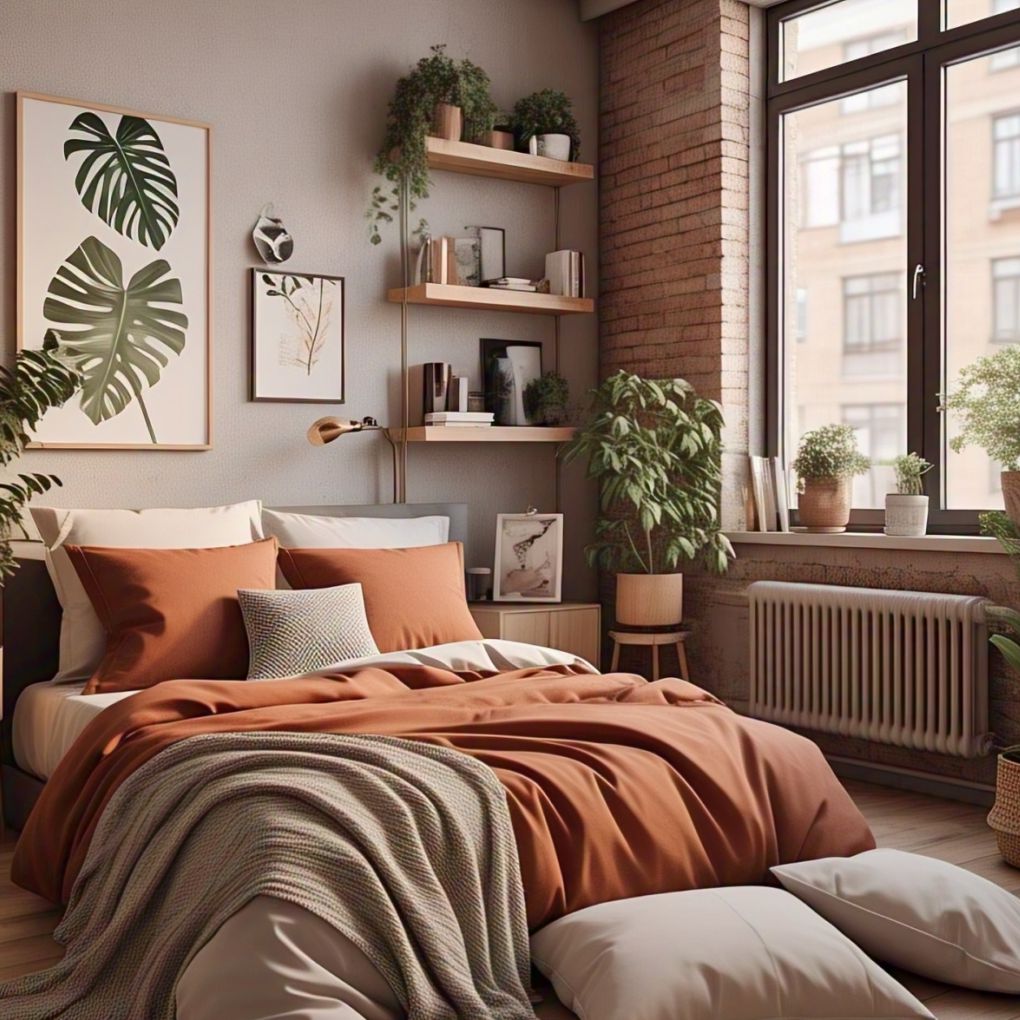 Earth-toned rust colour cotton quilt cover – Kottonk eco-friendly bedding