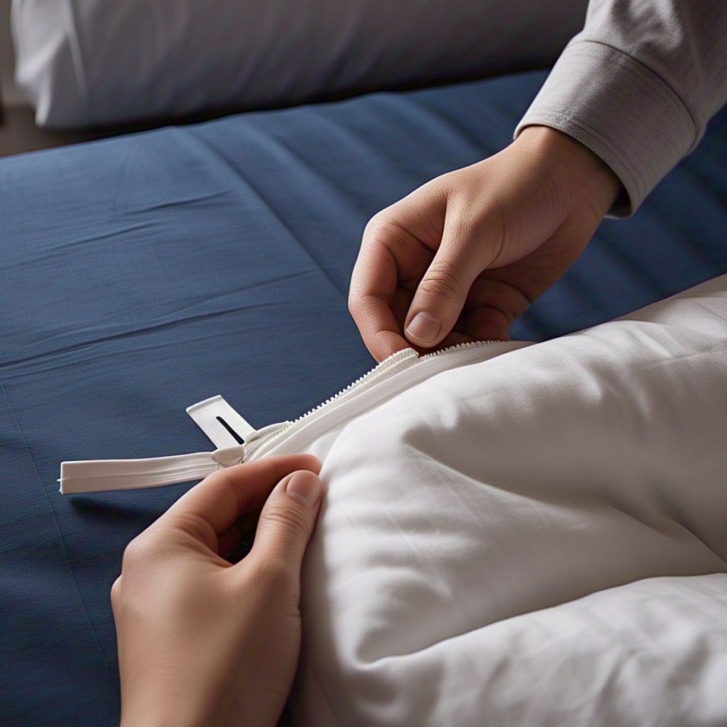 Deep blue quilt cover made with organic cotton – Kottonk Australia