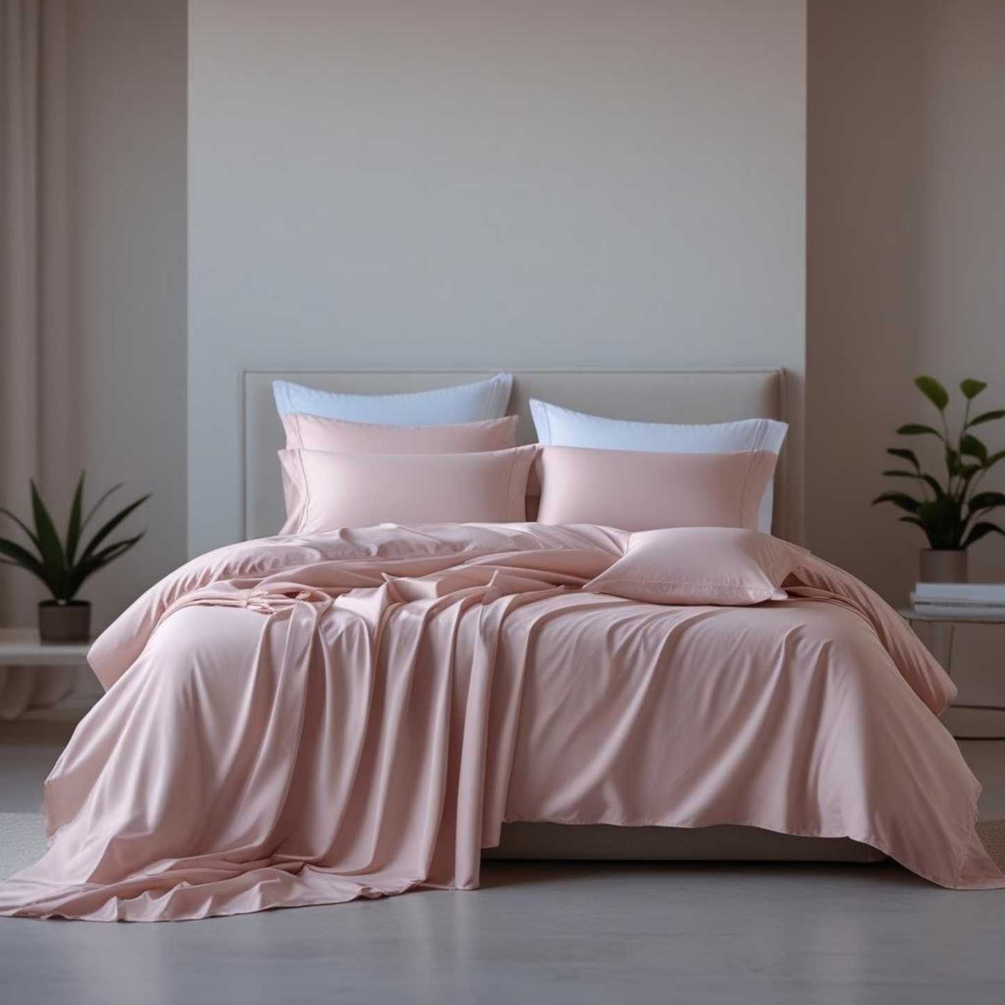 Pink Blush Dusk 100% Organic Cotton Bedsheet Set | Fitted, Flat & Pillowcases | Luxury Bedding Australia – Kottonk®