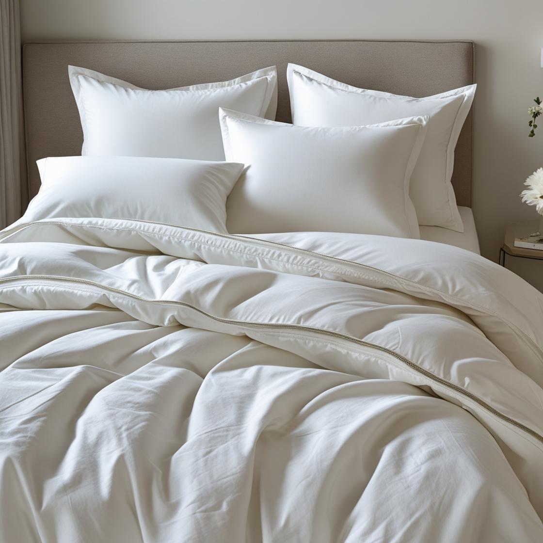 Kottonk organic cotton quilt cover in Cloud White – luxury bedding Australia