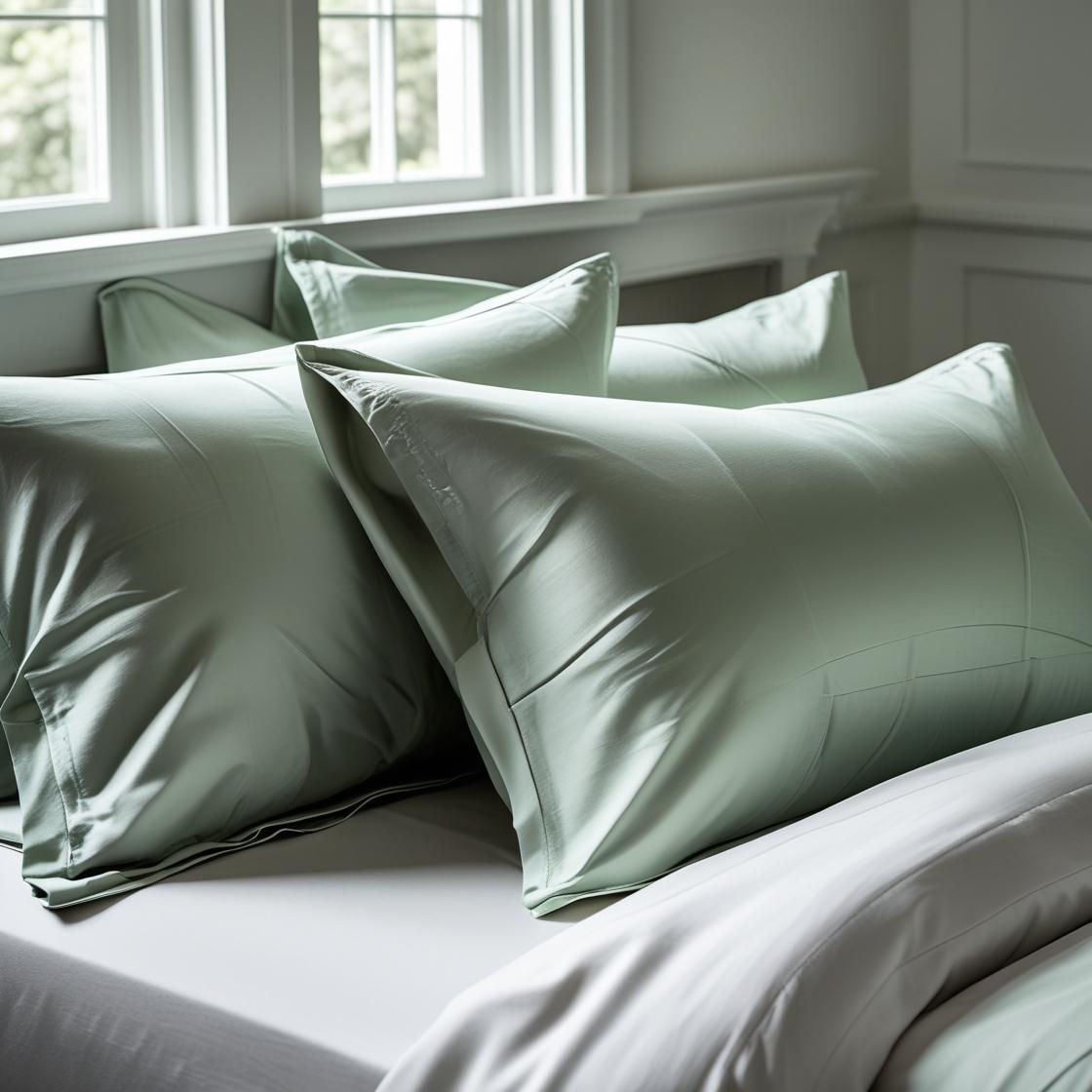 Sage Green Botanic 100% Organic Cotton Pillowcase Set – Pair | Luxury Bedding Australia – Kottonk®