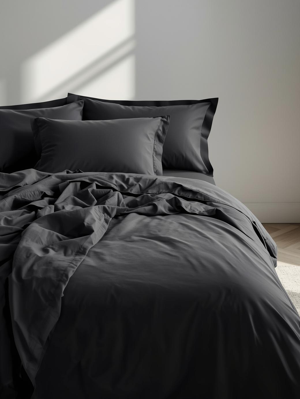 Luxury Organic Cotton Flat Sheet – Urban Charcoal