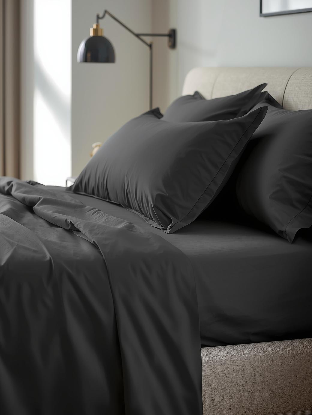 Luxury Organic Cotton Flat Sheet – Urban Charcoal
