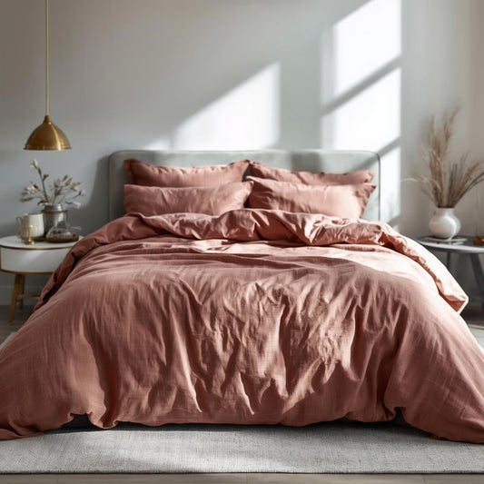 Kottonk Desert Clay 100% Linen Quilt Cover – Premium Bedding for Australian Homes