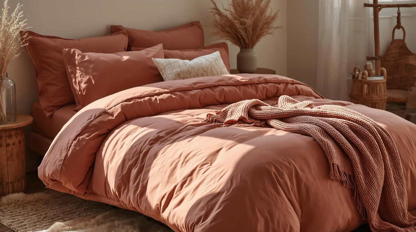 Kottonk Desert Clay 100% Linen Quilt Cover – Premium Bedding for Australian Homes