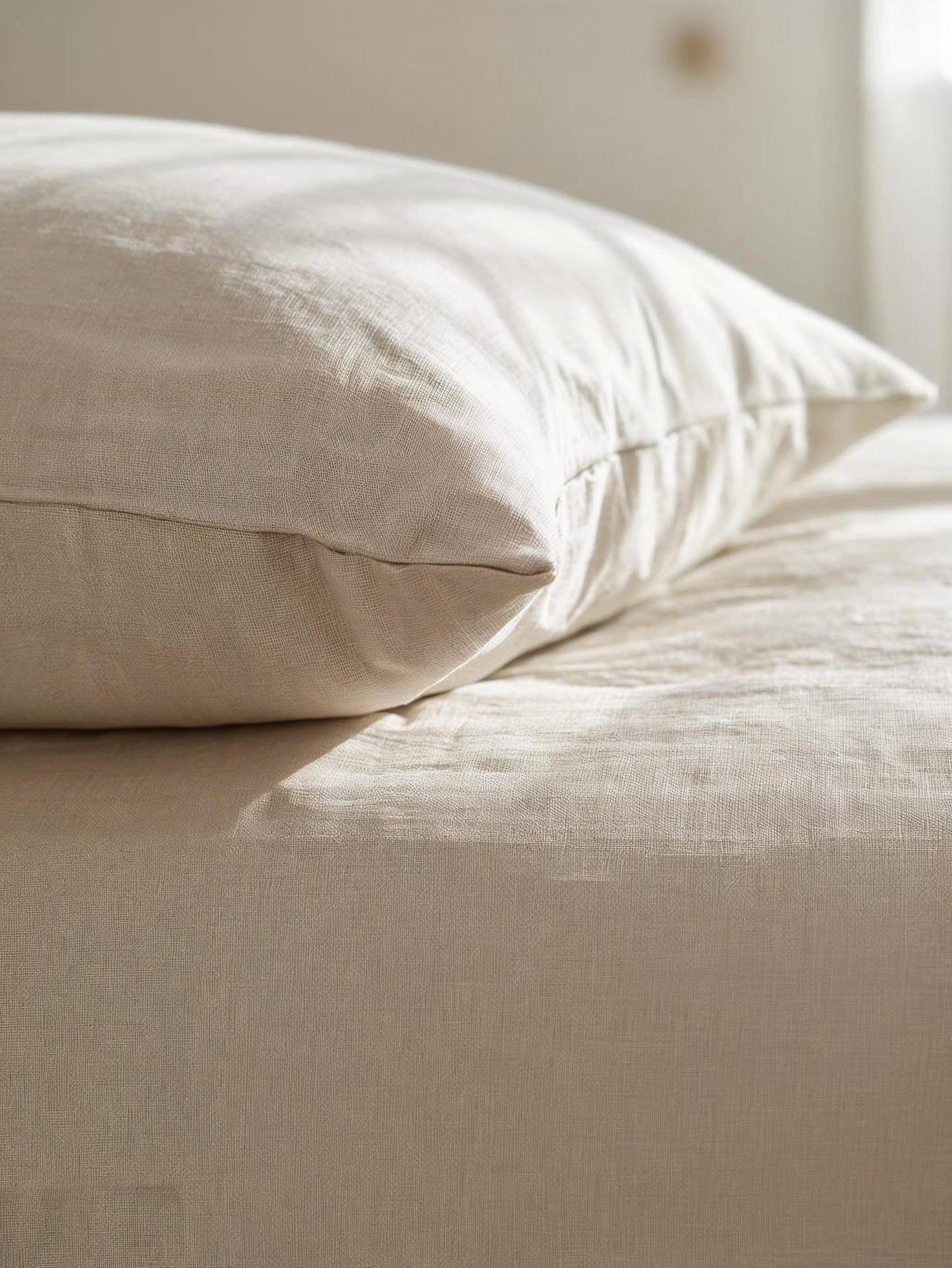 Driftwood Beige Linen Quilt Cover Set – 100% Pure Linen Bedding with Matching Pillowcases | Luxury Doona Cover Australia