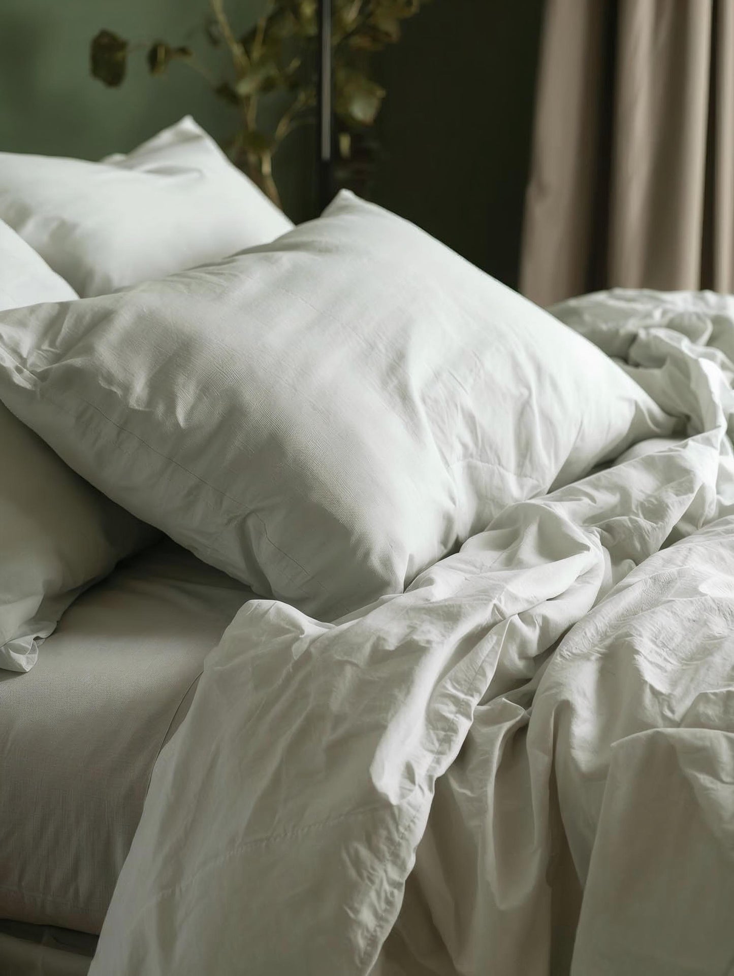 Kottonk Eucalyptus Mist 100% Linen Quilt Cover – Calming Green-Gray Bedding for Australian Bedrooms