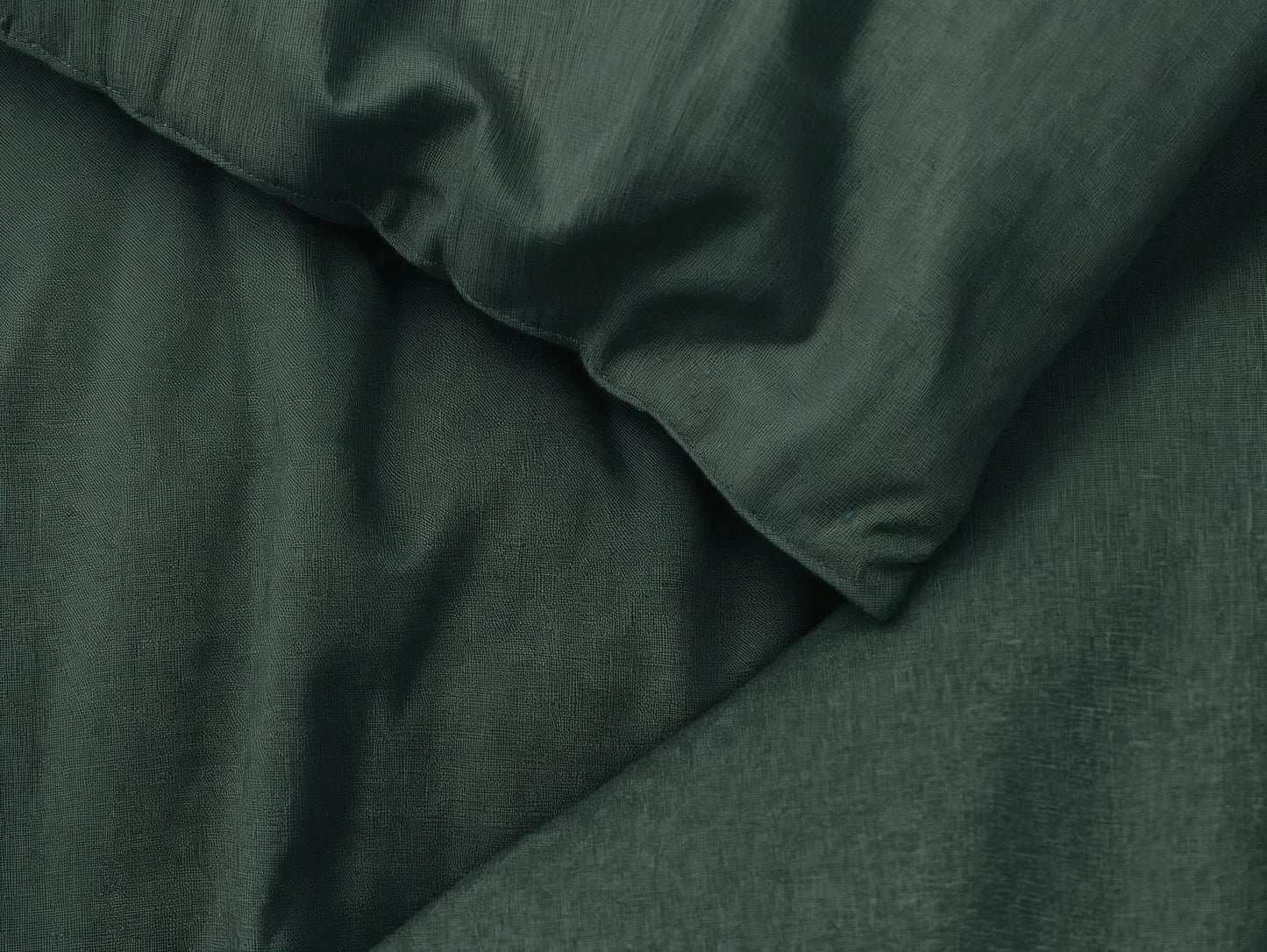 Midnight Moss Linen Quilt Cover Set – 100% Pure Linen Bedding with Matching Pillowcases | Luxury Doona Cover Australia