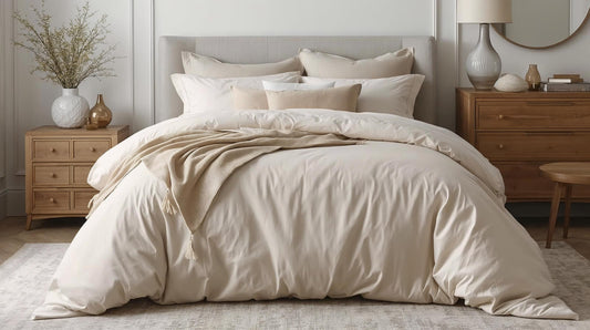 Kottonk Oyster Shell 100% Linen Quilt Cover – Soft Neutral Luxury Bedding for Effortless Elegance