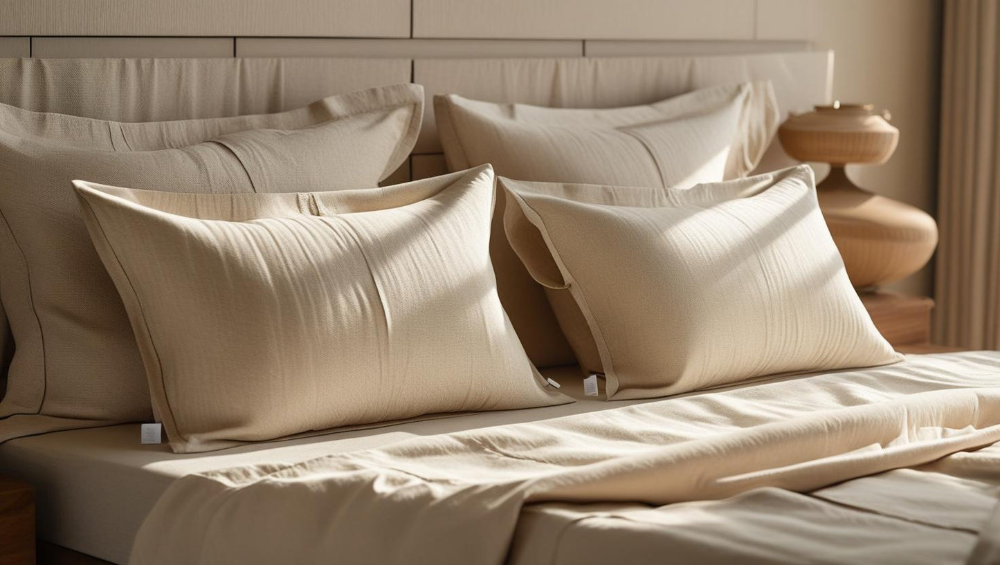 Beige Harvest 100% Organic Cotton Pillowcase Set – Pair | Luxury Bedding Australia – Kottonk®