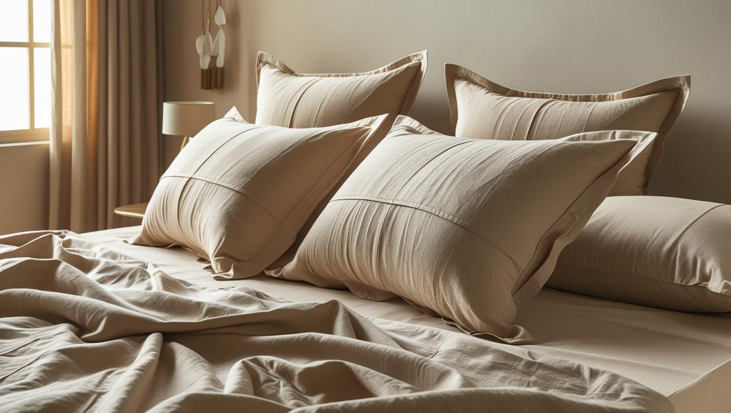 Beige Harvest 100% Organic Cotton Pillowcase Set – Pair | Luxury Bedding Australia – Kottonk®