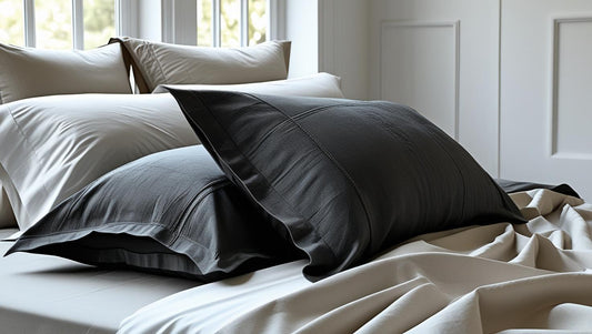 Grey Charcoal 100% Organic Cotton Pillowcase Set – Pair | Luxury Bedding Australia – Kottonk®