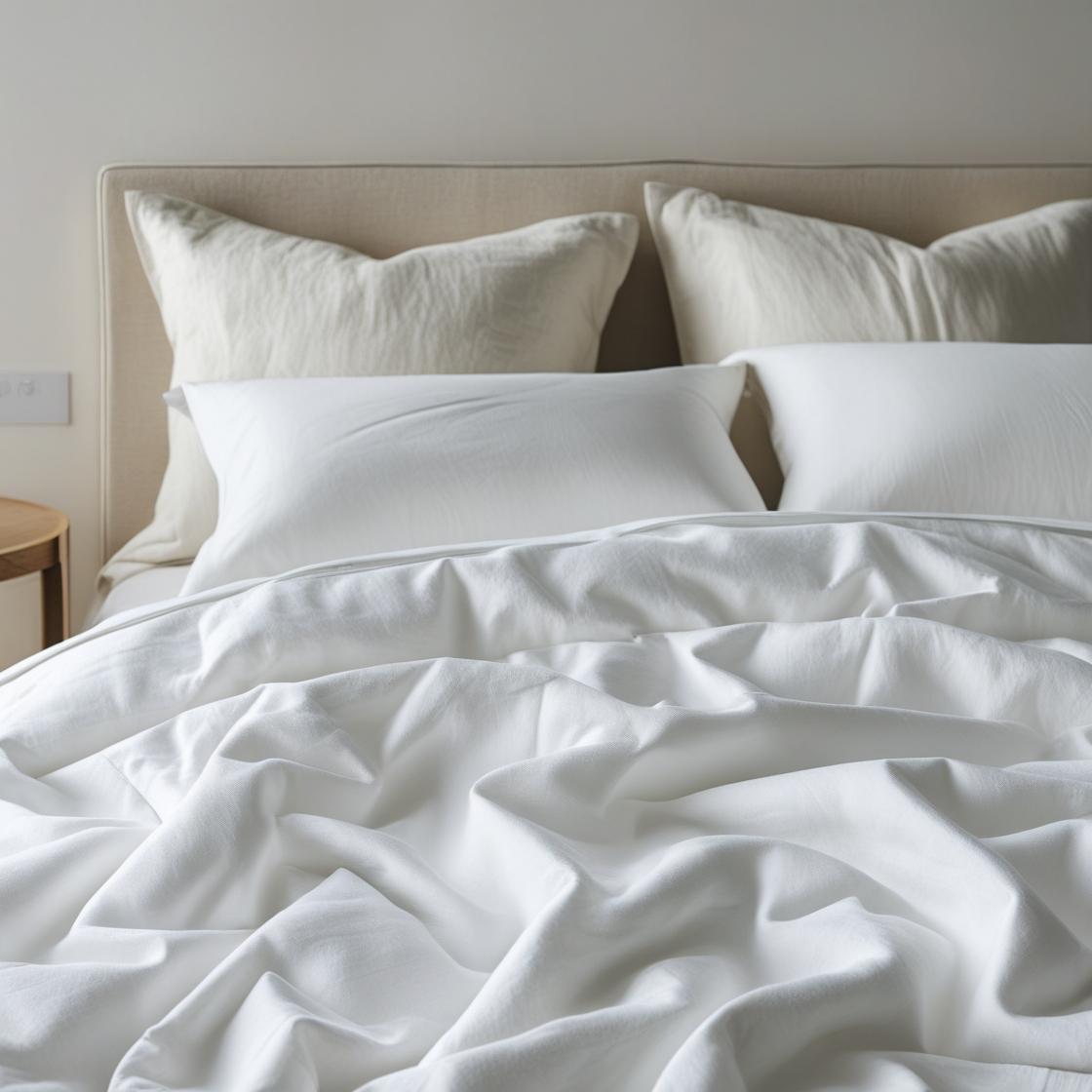 Kottonk organic cotton quilt cover in Cloud White – luxury bedding Australia