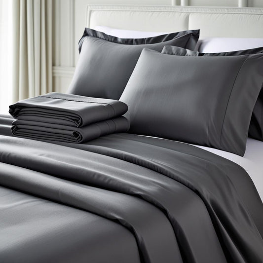 Charcoal Grey Organic Cotton Sheet Set – Queen | Luxury Bedding Australia | Kottonk®