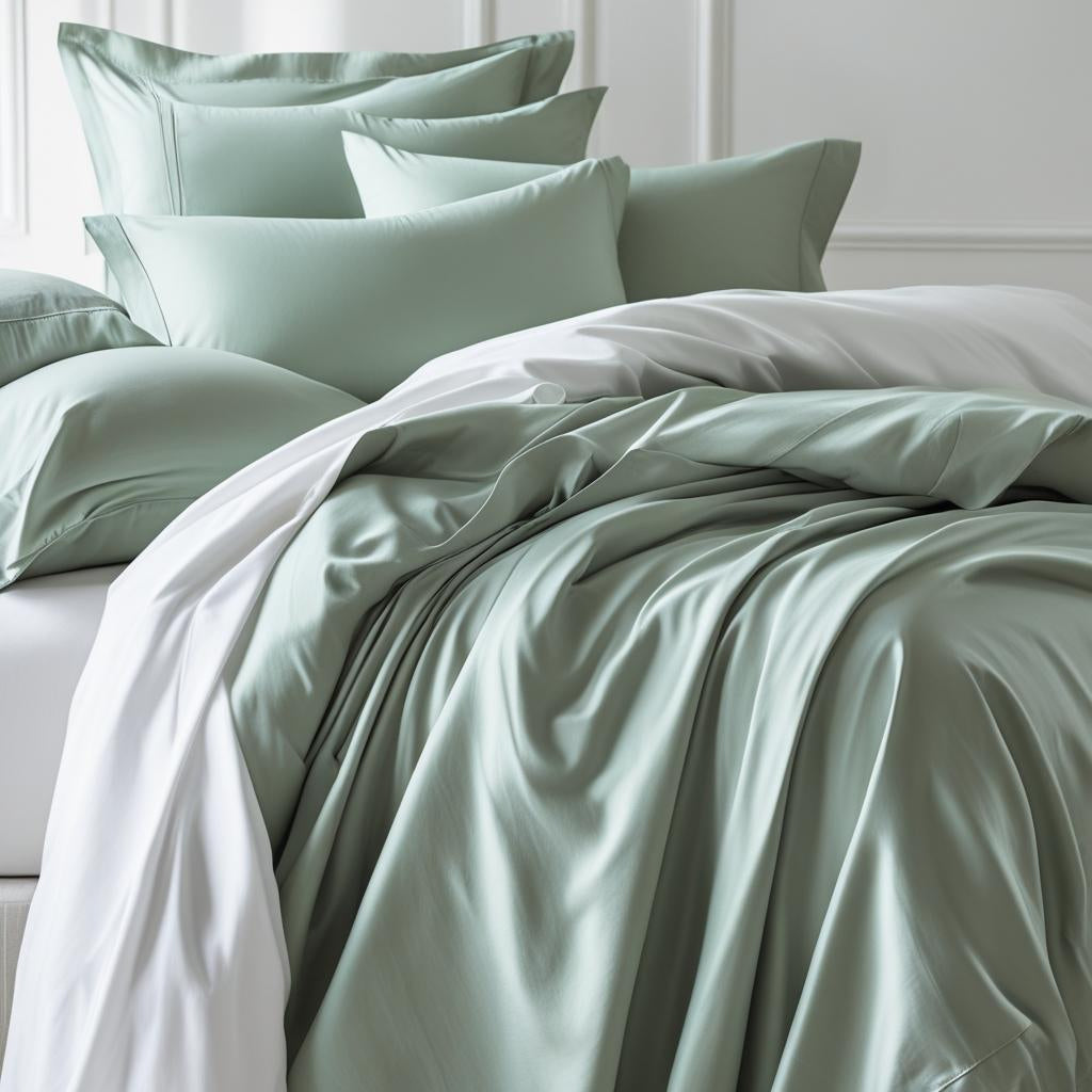 Sage Botanic 100% Organic Cotton Bedsheet Set | Fitted, Flat & Pillowcases | Luxury Bedding Australia – Kottonk®